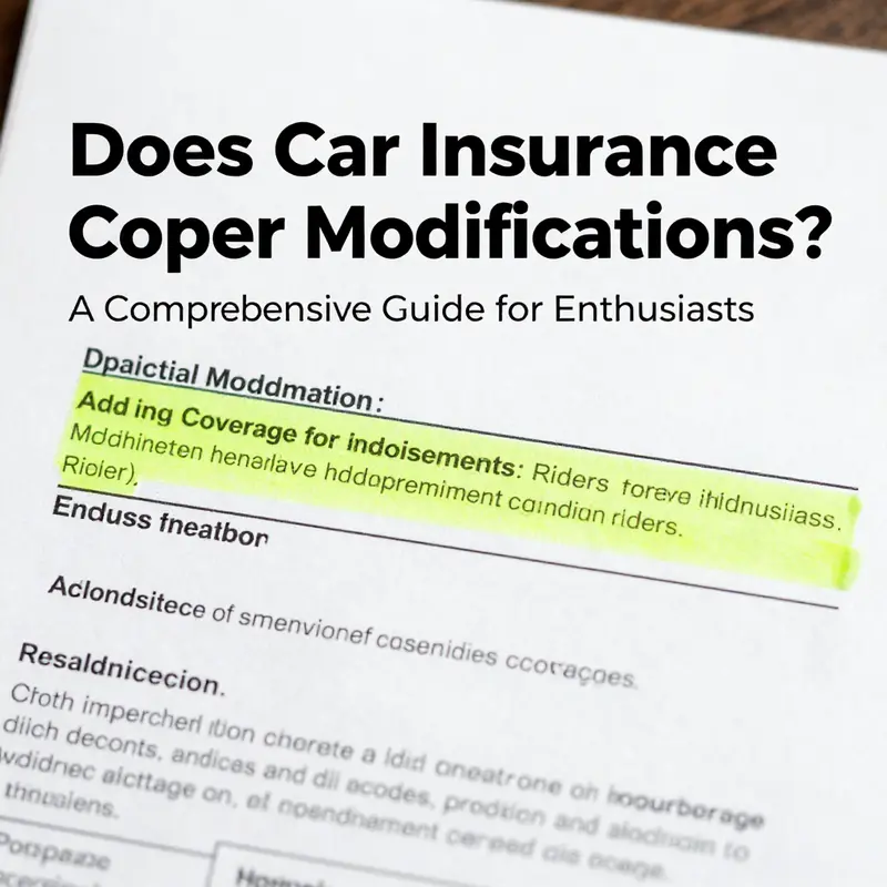 An illustration explaining how auto insurance interacts with vehicle modifications.