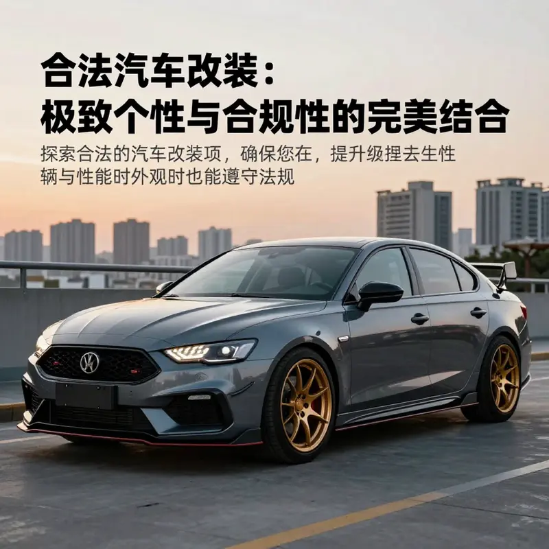 展示经过合法改装的汽车，呼应个性与法规的结合。