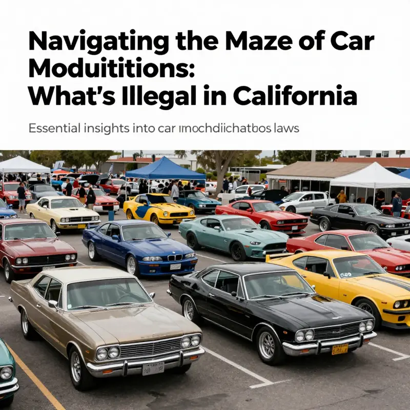 A panoramic shot of a classic car show with numerous modified vehicles on display, emphasizing California's rich automotive culture.