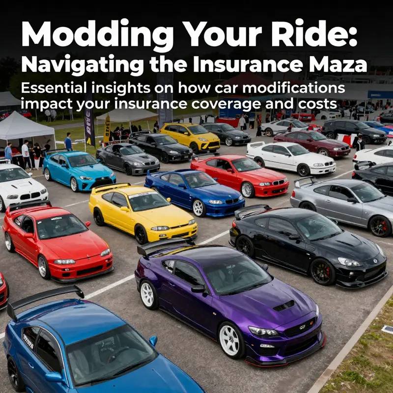 A bustling car show with a range of modified vehicles, highlighting the enthusiasm and community among car modifiers.