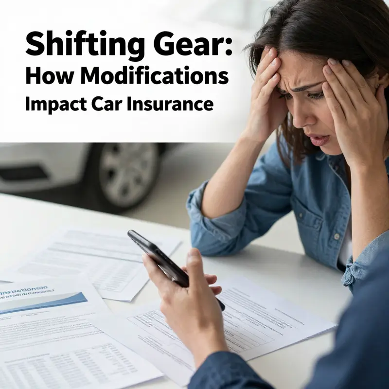 A comparison of a modified versus an unmodified car, illustrating the potential impact on insurance premiums.