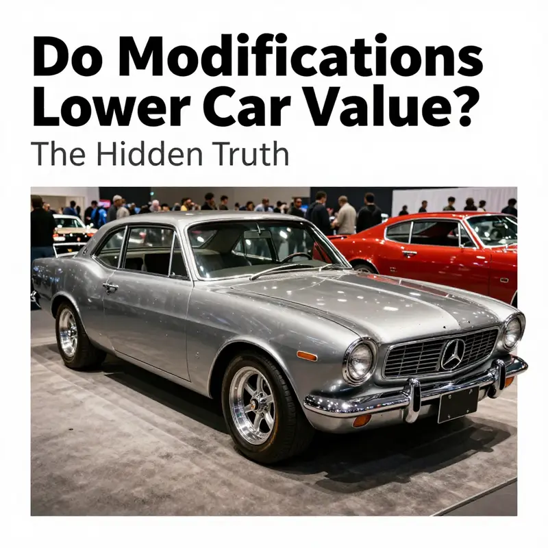 Comparison of a stock car and a modified car illustrating the impact of modifications.