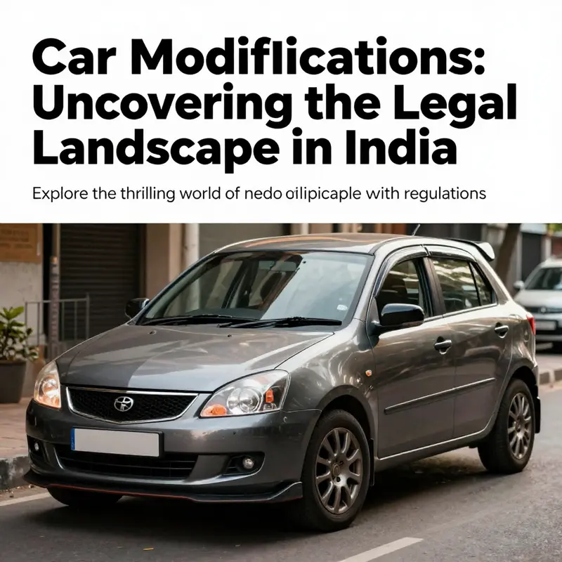 A modified car parked in an urban setting, symbolizing the culture of car modifications in India.