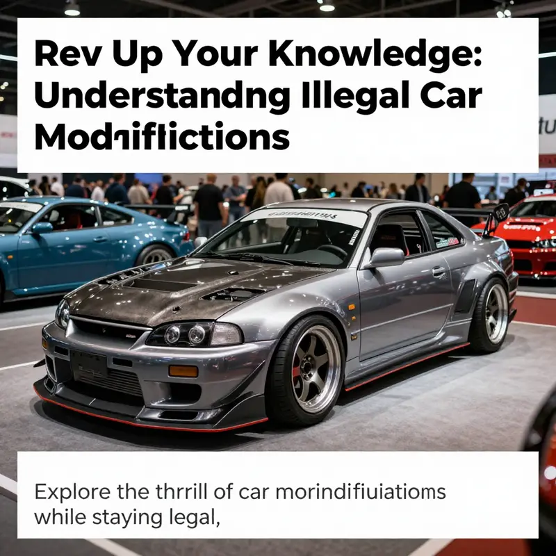 A visually striking modified vehicle showcased at a car event, symbolizing enthusiasm for legal car modifications.