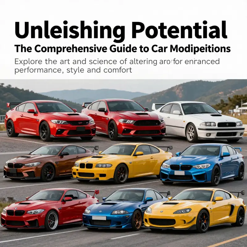 A collection of modified cars in various styles and enhancements, showcasing the car modification culture.