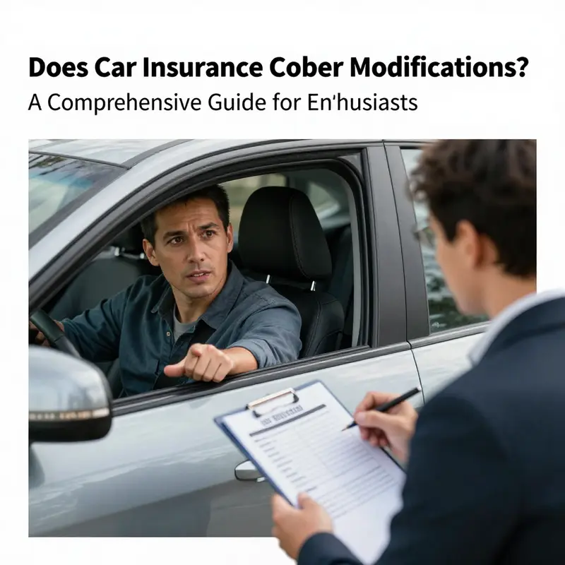 An illustration explaining how auto insurance interacts with vehicle modifications.