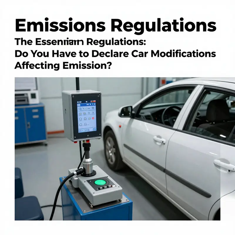 A car enthusiast reviews legal documents concerning vehicle modifications in a garage setting.