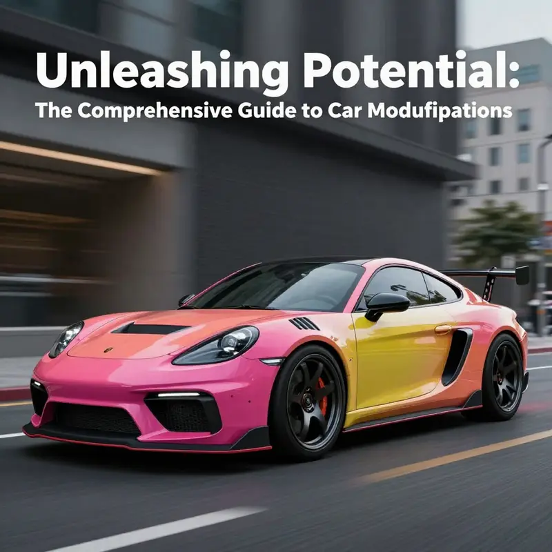 An eye-catching modified car featuring various exterior enhancements.