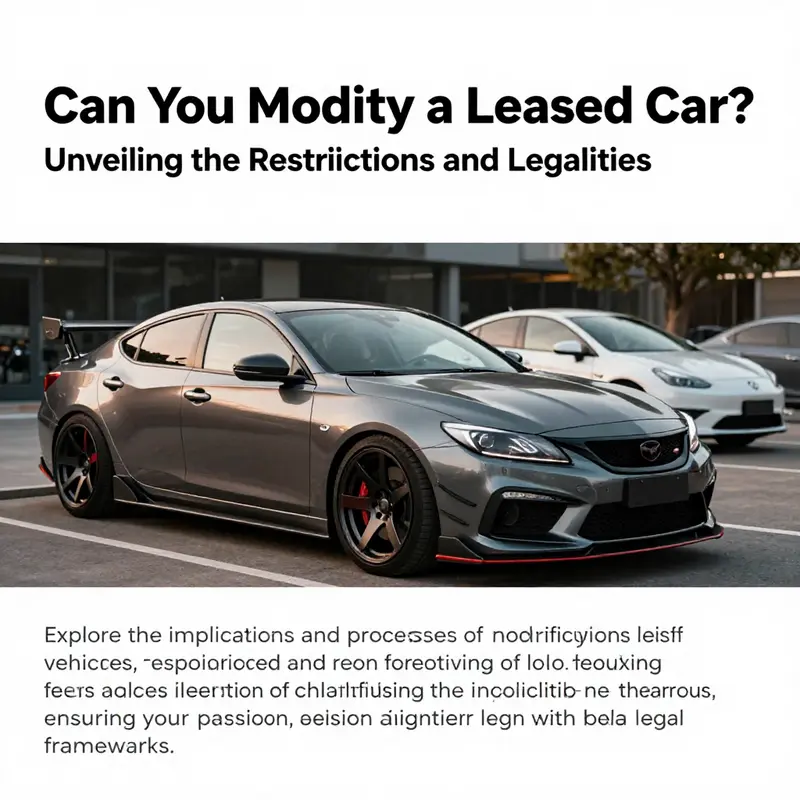 A modified car showcased next to a generic leased vehicle, highlighting the differences in customization potential.