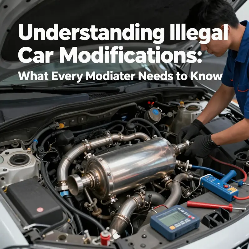 Mechanic evaluating emissions systems to prevent illegal modifications.