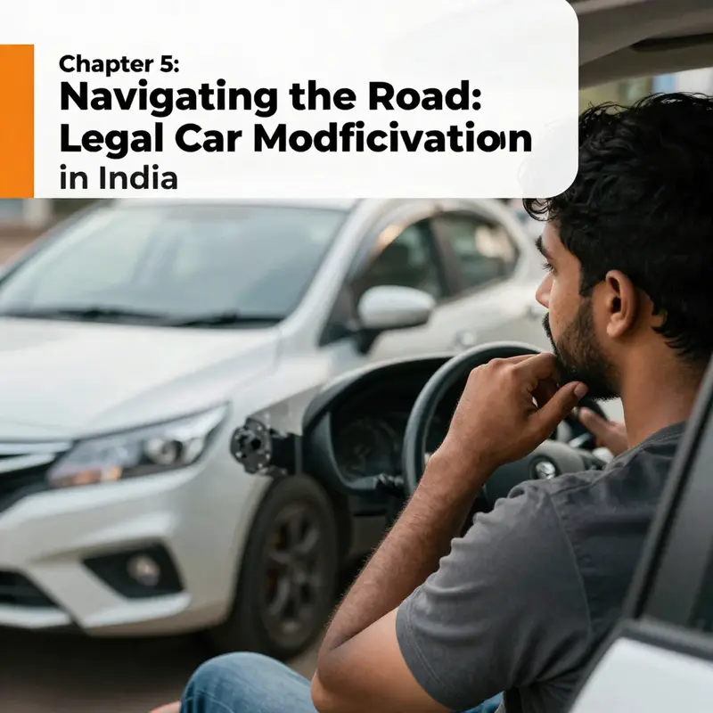 Visual representation of the legal landscape affecting car modifications in India.
