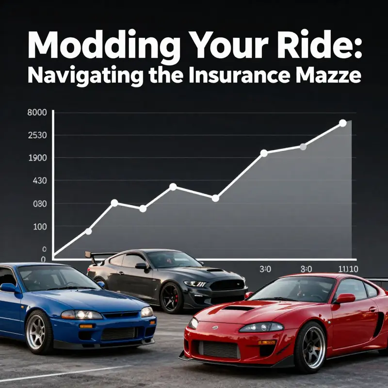 An enthusiast documents car modifications, emphasizing the need to notify insurers for coverage.