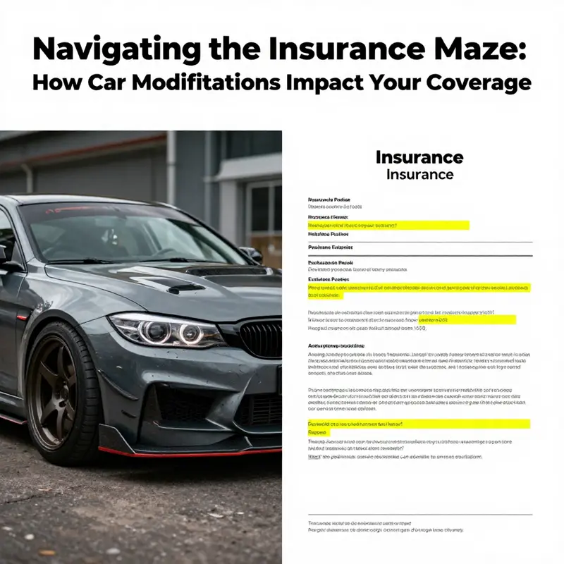 Mechanic recording car modifications to ensure insurance compliance.