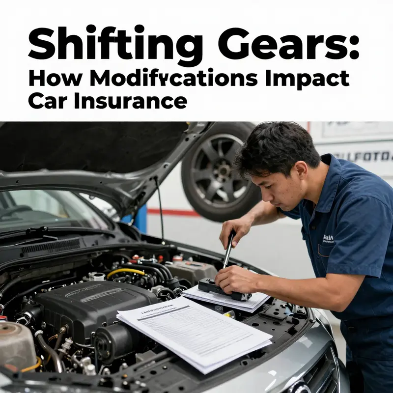 A comparison of a modified versus an unmodified car, illustrating the potential impact on insurance premiums.