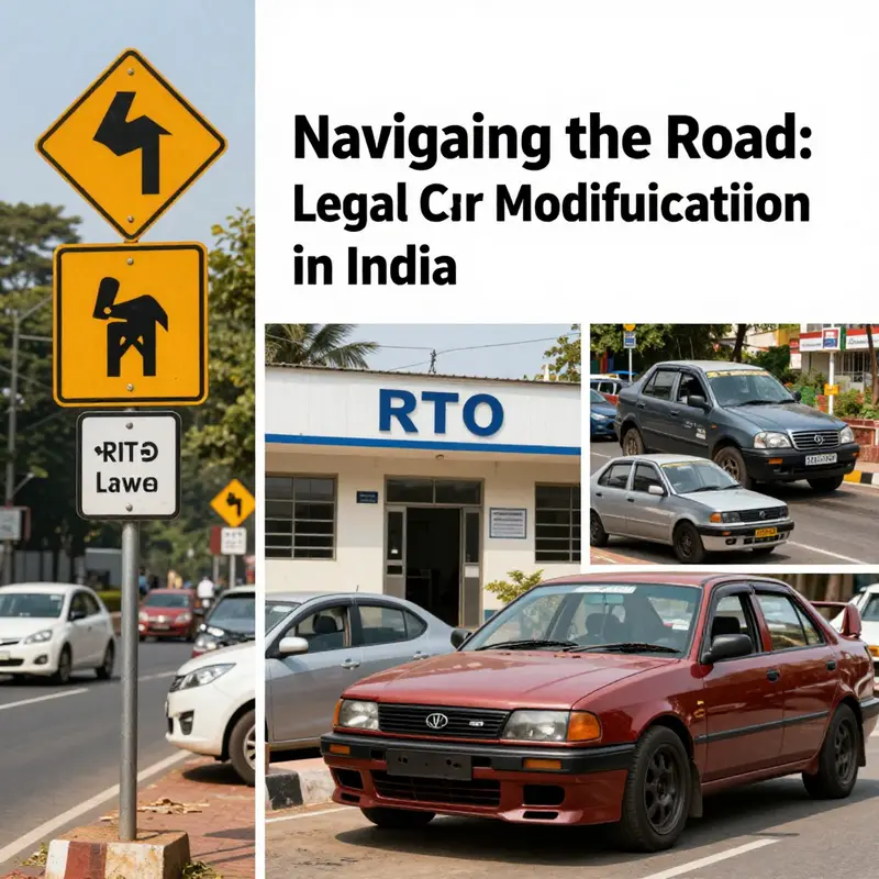 Visual representation of the legal landscape affecting car modifications in India.