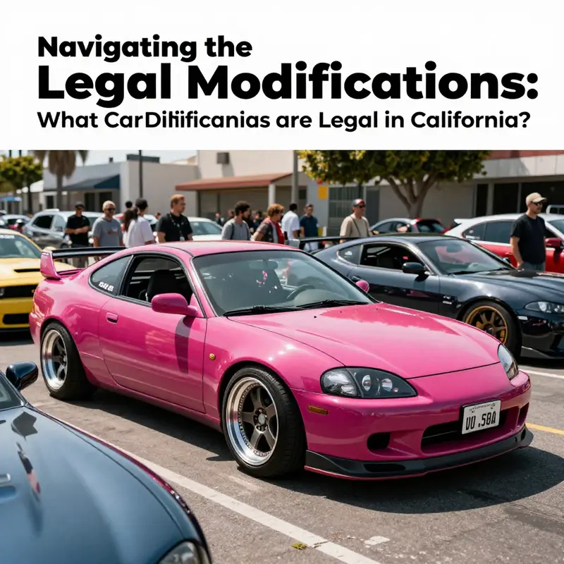 Modified cars adhering to California’s legal standards, displaying a blend of performance and style.