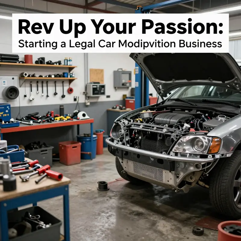 A well-organized mechanic’s workshop where legal car modifications begin.