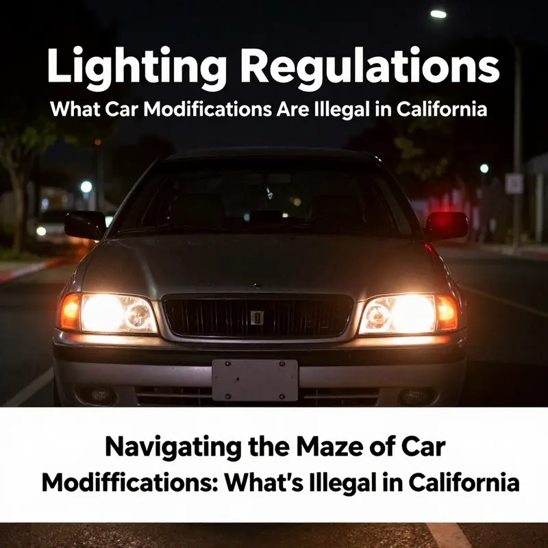 This image highlights essential parts of exhaust systems that can be modified, while indicating compliance with sound regulations.