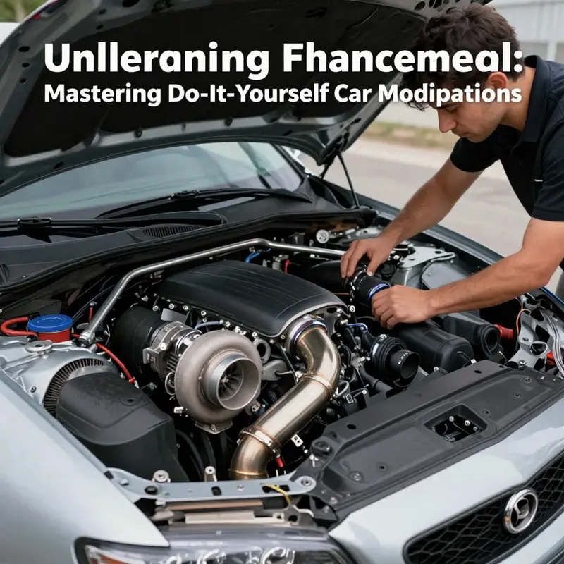 A well-equipped workspace essential for successful DIY car modifications.