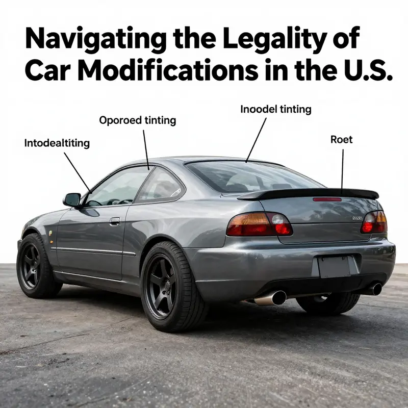 A visual representation of the varying state regulations on car modifications across the U.S.