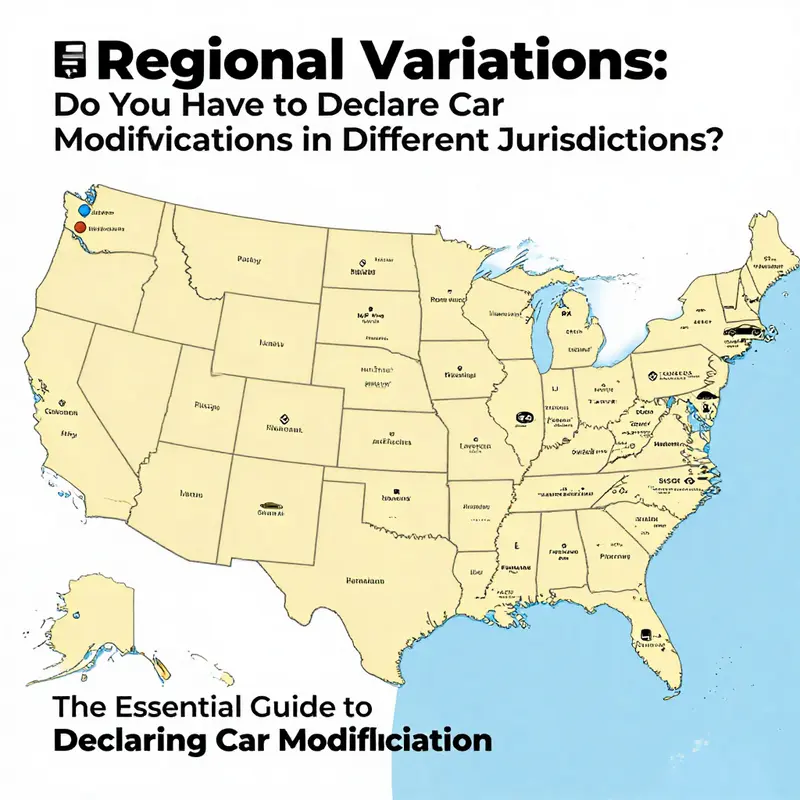 A car enthusiast reviews legal documents concerning vehicle modifications in a garage setting.