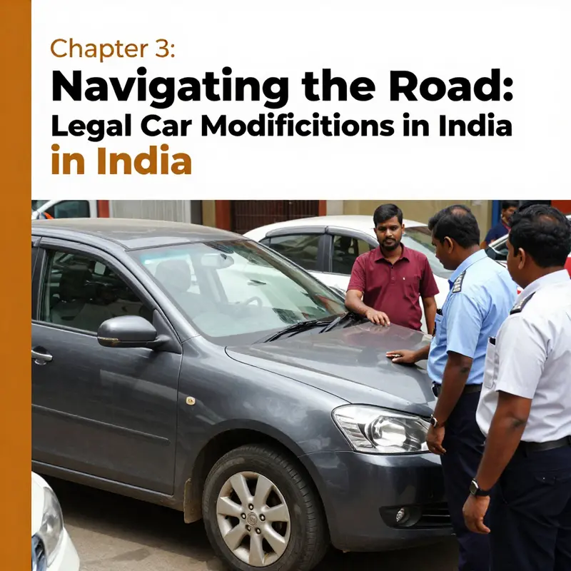 Visual representation of the legal landscape affecting car modifications in India.