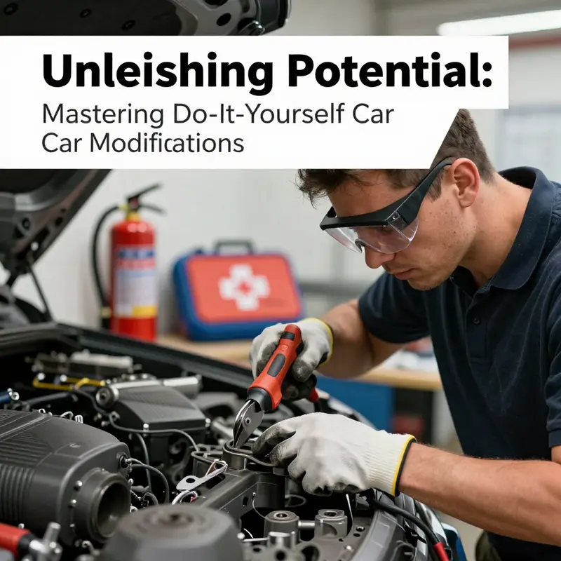 A well-equipped workspace essential for successful DIY car modifications.