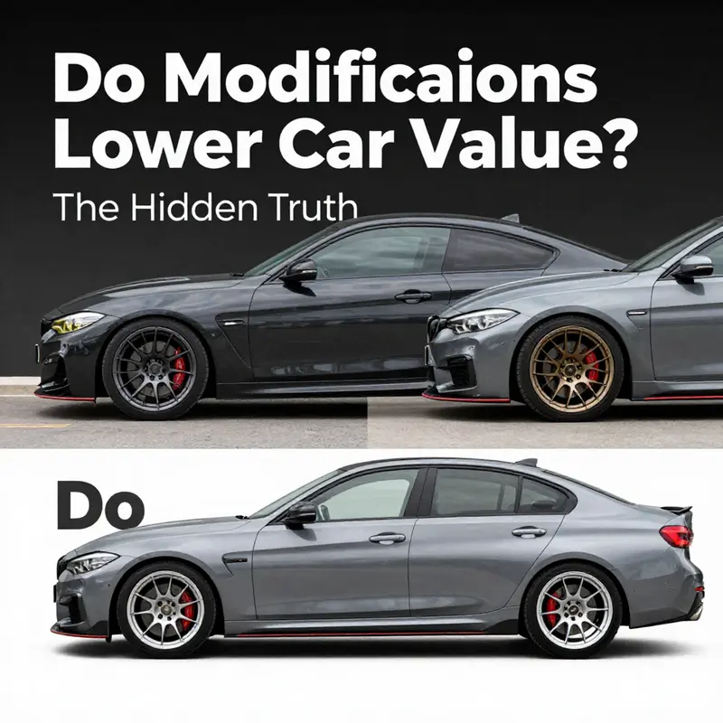 Comparison of a stock car and a modified car illustrating the impact of modifications.