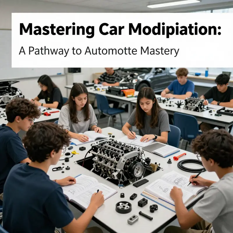 Students engaging in a hands-on automotive fundamentals class.