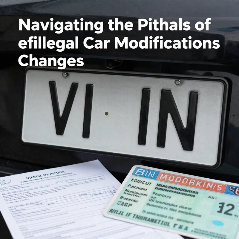 The vehicle identification number (VIN) is crucial for legality in car modifications.