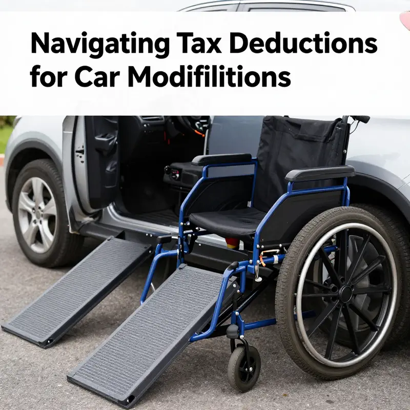 A modified vehicle demonstrating accessibility features for individuals with disabilities.