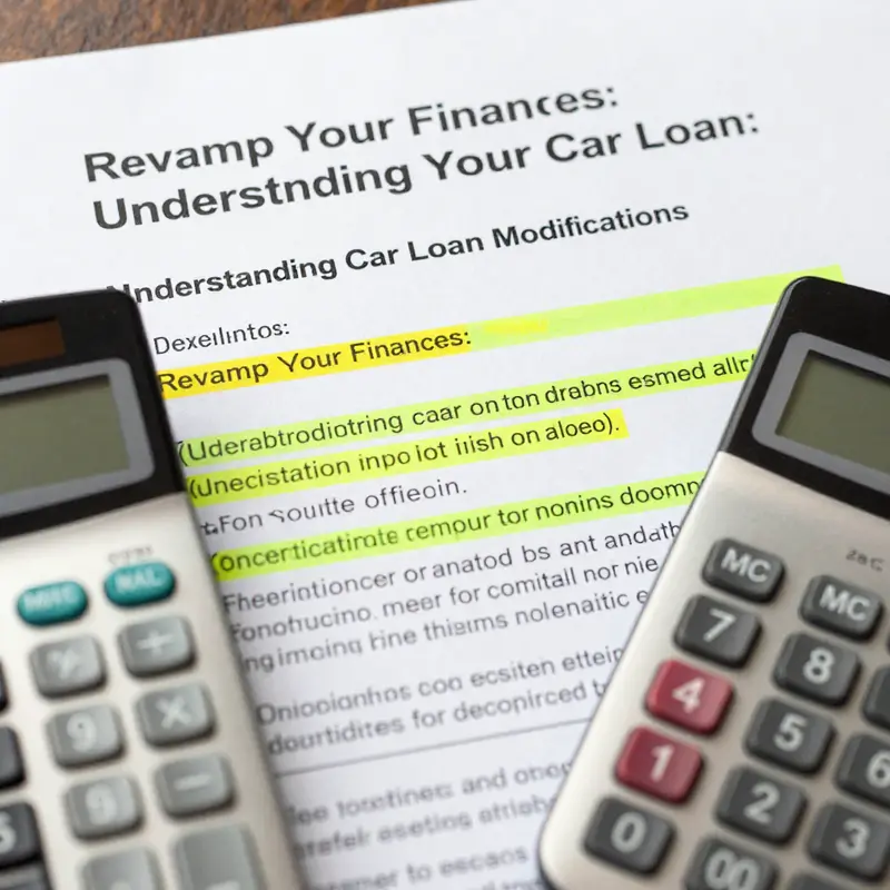 Infographic detailing the car loan modification process from application to approval.