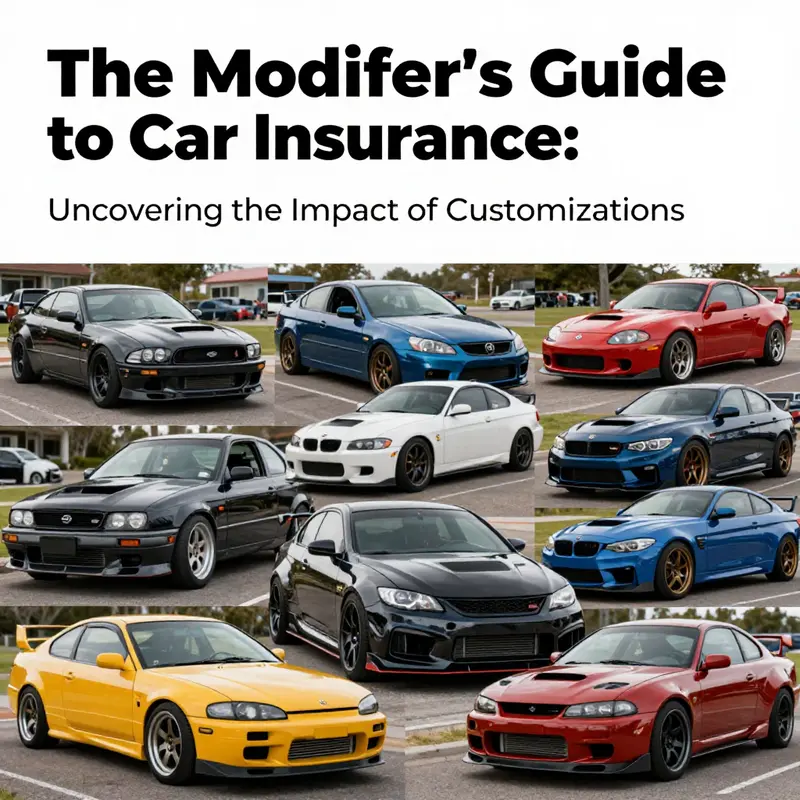 A vibrant collage of various modified vehicles illustrating the passion and diversity of car customization.