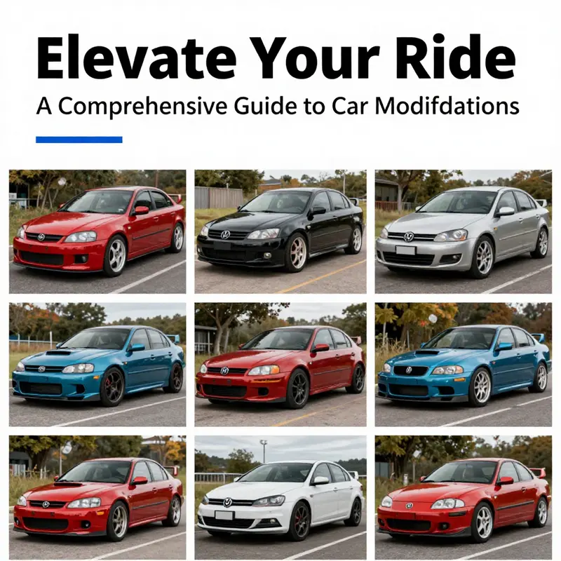 A collage of various modified cars highlighting unique features and styles.