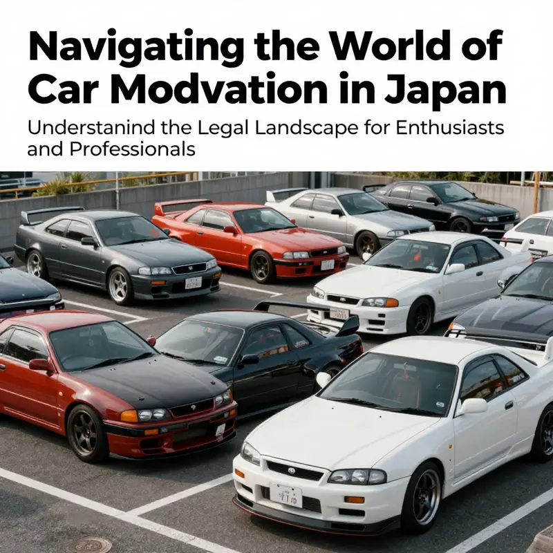 Various modified vehicles showcasing the vibrant culture of car modification in Japan.