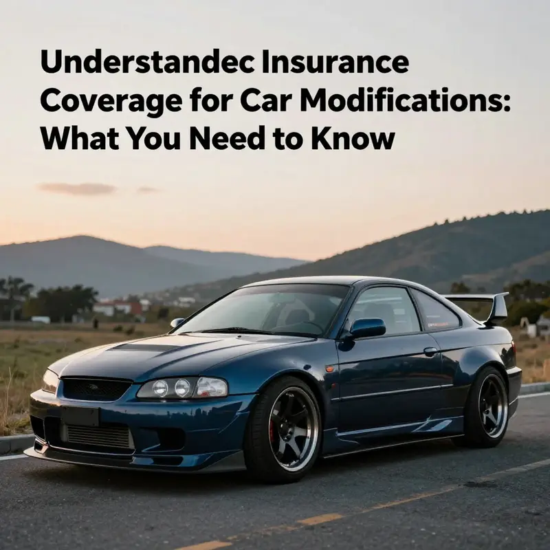 A customized car showcased in a scenic setting, representing the world of car modifications and the importance of insurance.