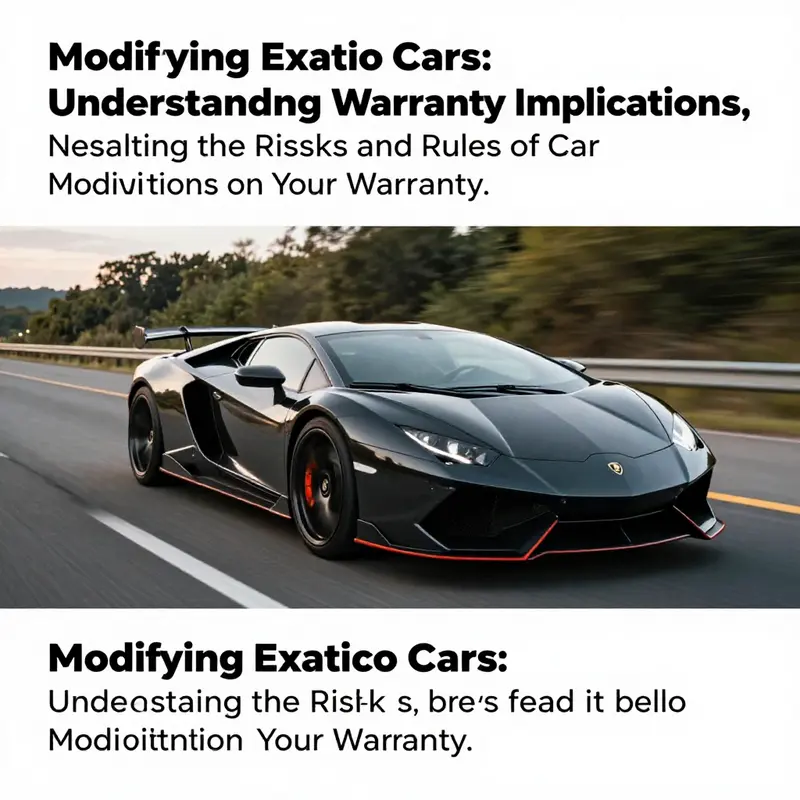 A modified exotic car driving on a beautiful road, reflecting the excitement of unique automotive modifications.