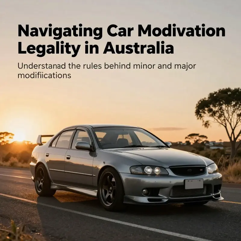 A modified vehicle on an Australian highway at sunset, symbolizing car enthusiast culture.