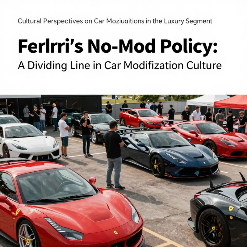 Ferrari’s showroom where modifications are strictly prohibited, reflecting the brand’s commitment to integrity.