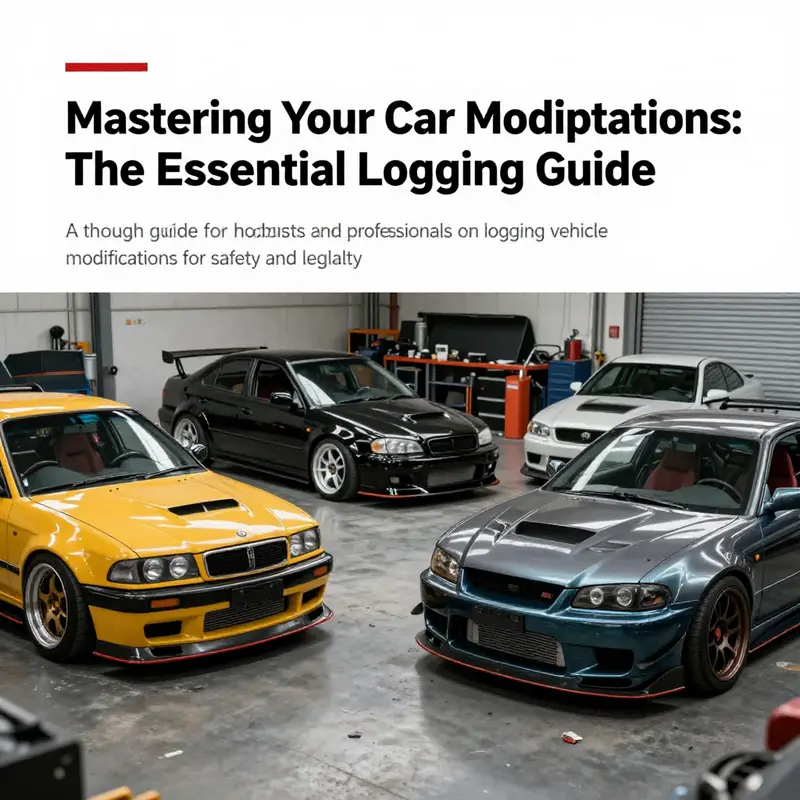 An inspiring array of custom-modified cars in a garage, illustrating the passion and skill of car modifiers.