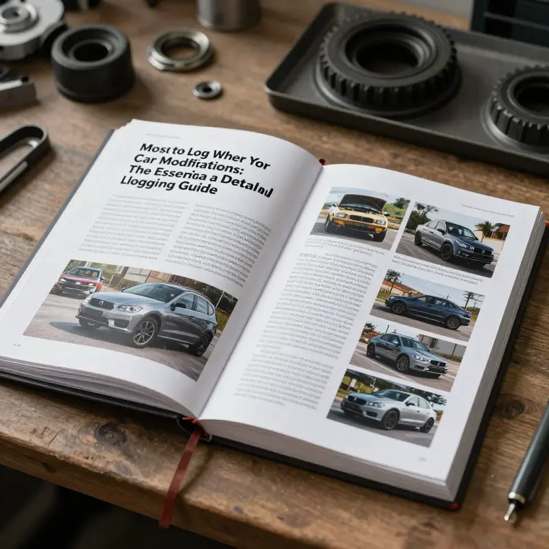 An organized modification log capturing vehicle information and modifications.