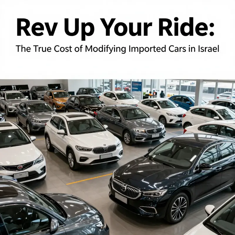 Visual breakdown of Import Duty and VAT costs for car modifiers in Israel.