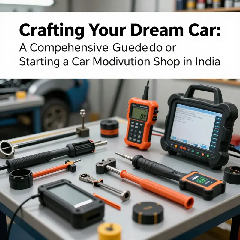 Infographic detailing the Indian car modification market landscape.