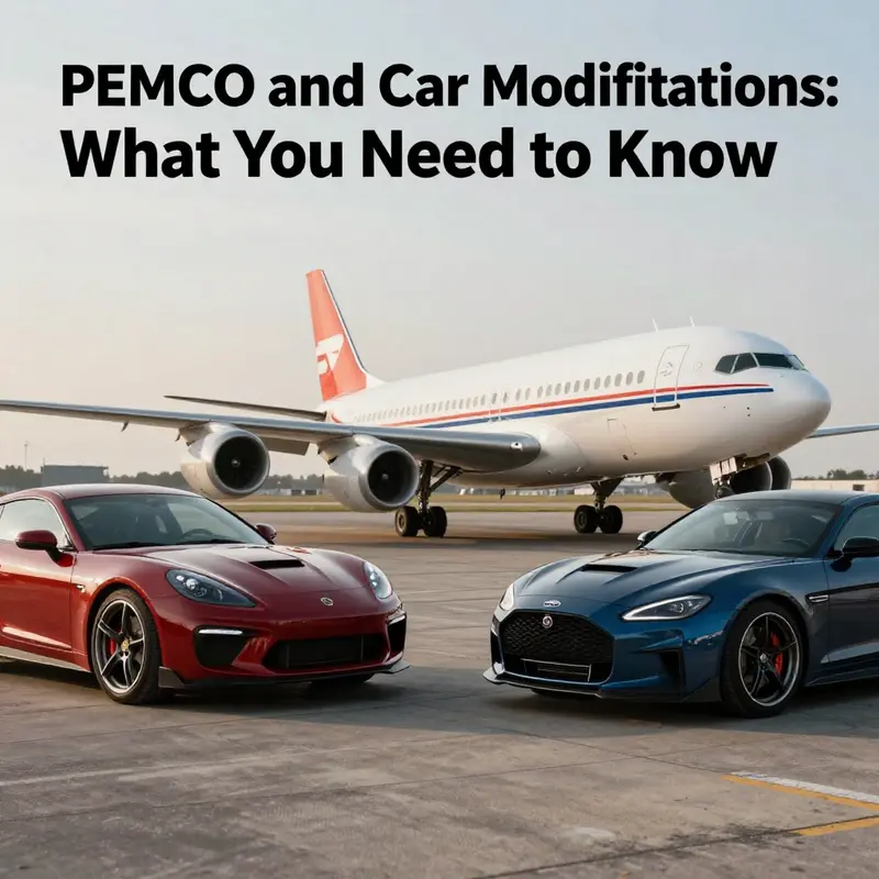 An artistic portrayal of cars and airplanes, symbolizing the differences between automotive modifications and aircraft work.