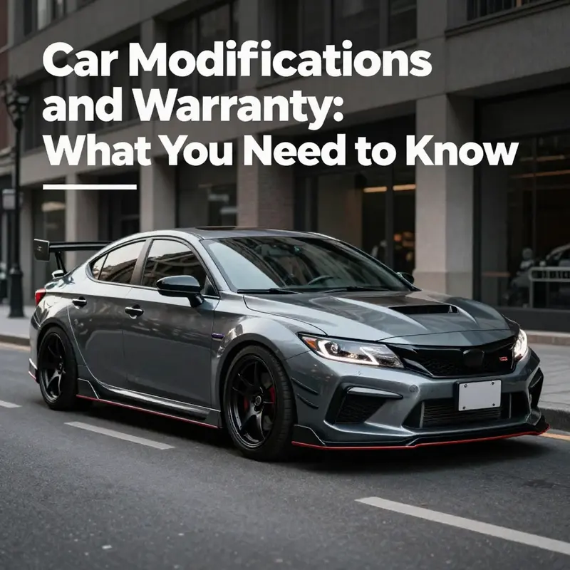 Modified car in an urban environment.