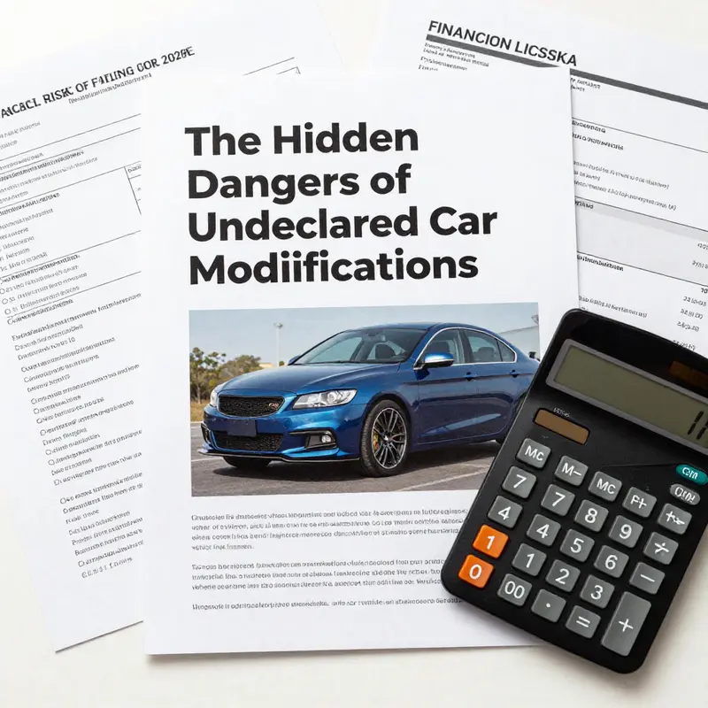 Police inspecting modified vehicles for compliance.