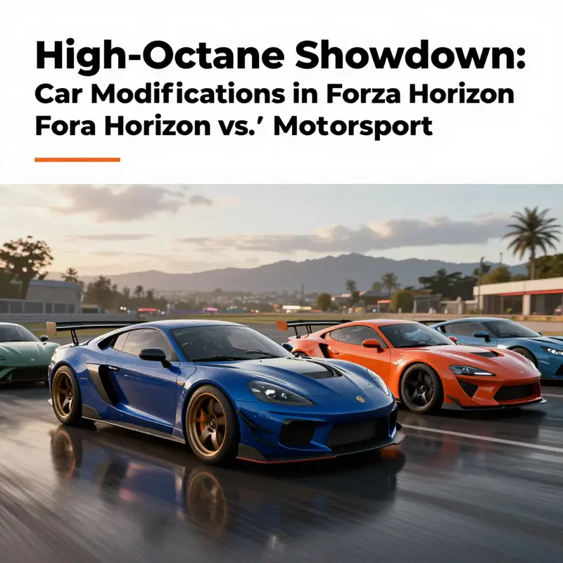 A lineup of various modified cars with a stunning urban skyline, symbolizing the culture of automotive customization.