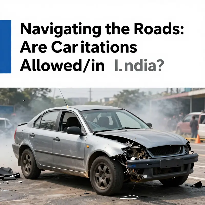 A car inspector checks a modified vehicle, highlighting the importance of compliance with Indian regulations.