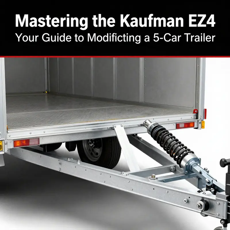Evaluating the legal aspects and intended purposes behind modifying a Kaufman EZ4 for transporting five vehicles.
