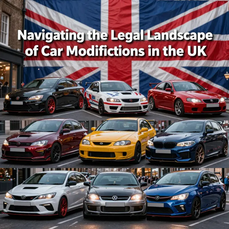 Showcasing a variety of cars with legal exterior modifications that comply with UK regulations.
